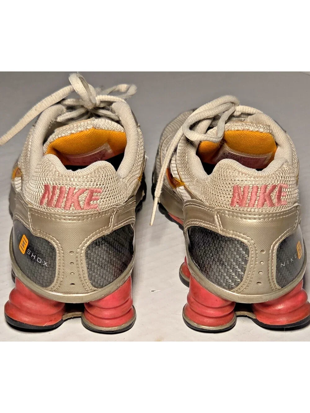 Nike Shox NZ Womens 9 318164-161 Gold Pink Orange 2008 Y2K Shoes
